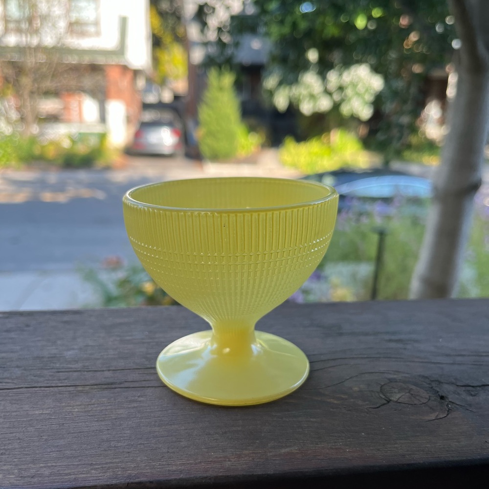 Vintage Yellow Saguenay Ware Dessert Bowl 🇨🇦